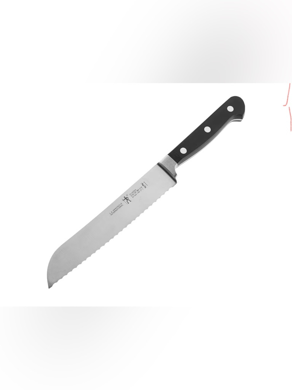 ZWILLING J.A. Henckels Serrated Knife with Black Handle